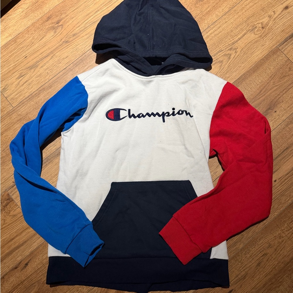 Champion Black and Cream Hoodie